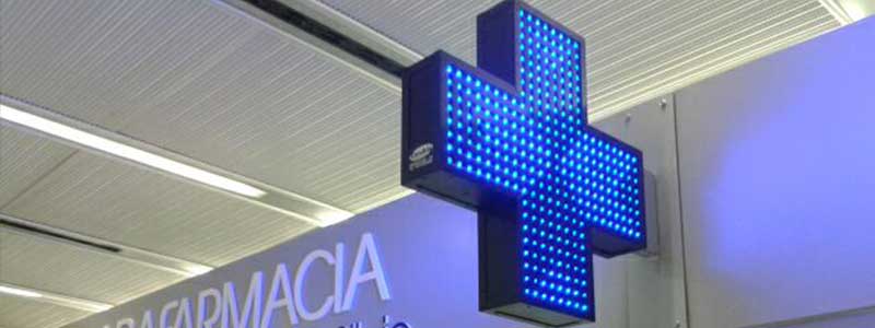 insegna croce led odt